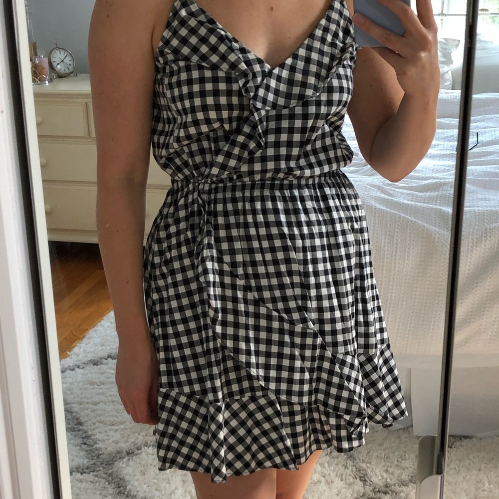 Express gingham sun dress